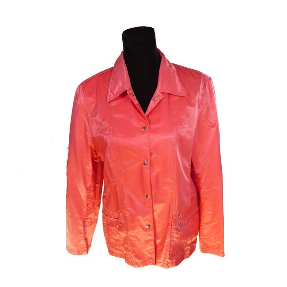 Glowing Coral TAIFUN Collection Jacket Size 12 or Large - Picture 1 of 6
